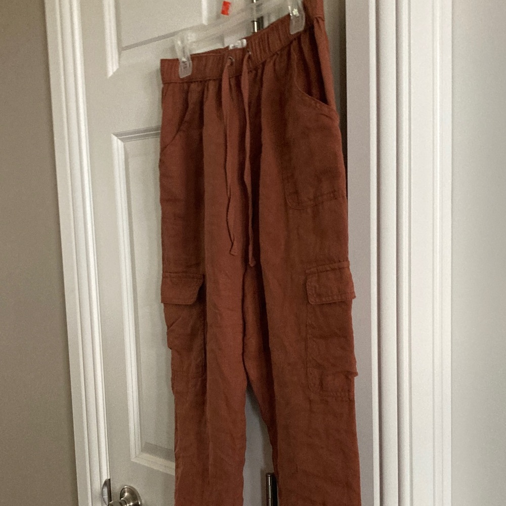 Linen Cargo Pants